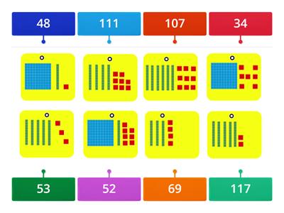 Place Value match to hundreds