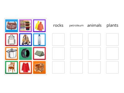  Basic sources of materials