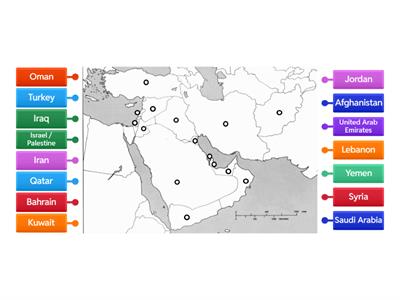 SW Asia / Middle East Political Map