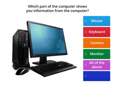 Basic Computer Parts Quiz - Gr. 7