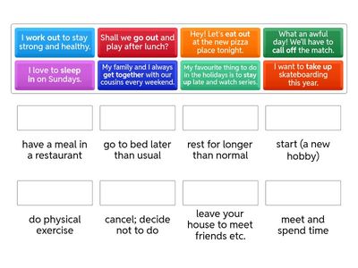 Opt Academy B1 unit 3 phrasal verbs