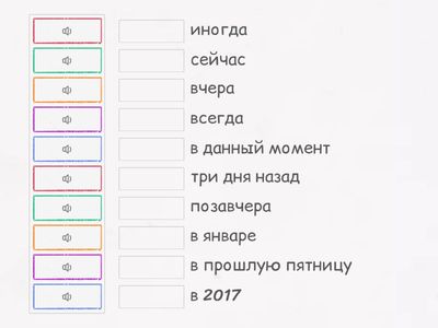 Present Simple, past simple, present continuous - Time expressions (1) 