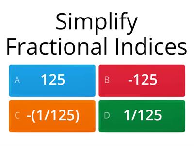 Index notation: Simplify Fractional Indices