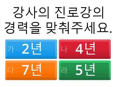 진로강의 아이스 브레이크