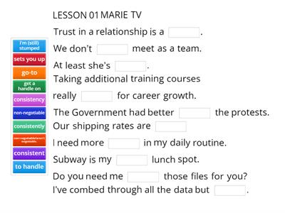01 MARIE TV Words in context