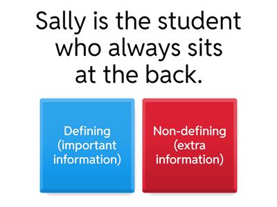 Defining & Non-defining relative clauses