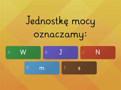  Praca, moc  - wzory i symbole ( Fizyka )