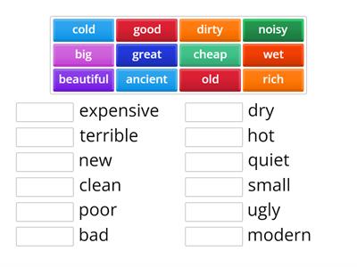 Adjectives (opposites)