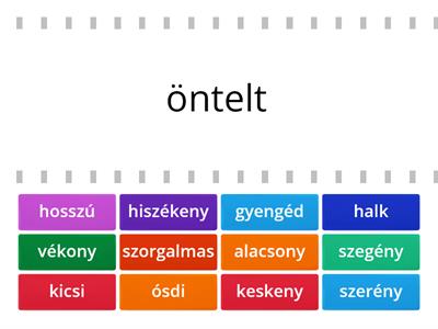 Ellentétes jelentésű melléknevek