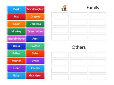 Sort out the Family words