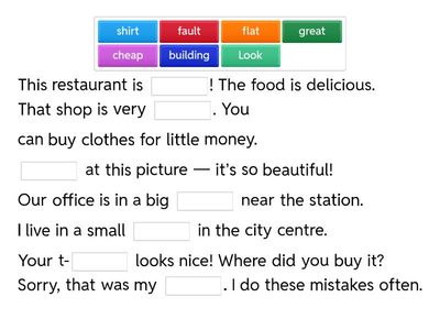 Complete the sentences 