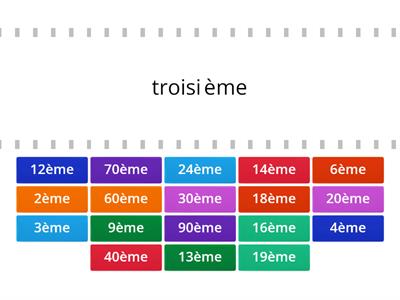 Les nombres ordinaux