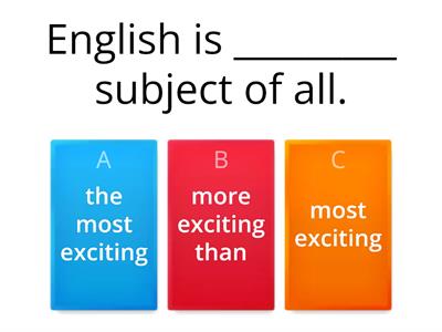 Comparatives and superlatives