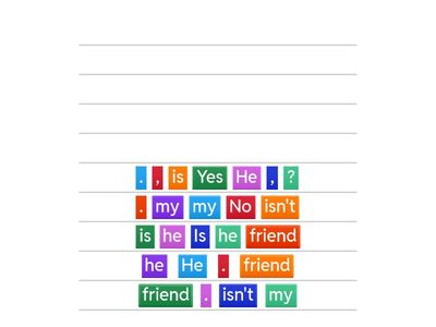 3rd grade Verb to be Questions and positive sentencesSK