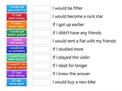 Second conditional (match-up)