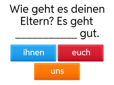 Personalpronomen Dativ