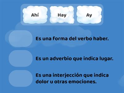 Diferencia entre "Ay", "Ahí" y "Hay"