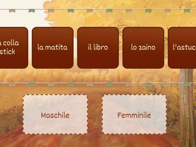 Materiale scolastico- M o F?