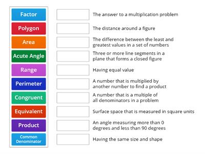 Math Definitions (5th Grade)