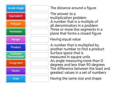 Math Definitions (5th Grade)