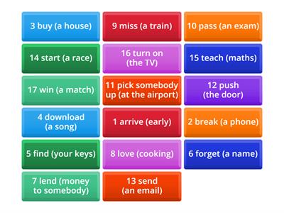 OPPOSITE VERBS – ENGLISH FILE PRE-INTERMEDIATE