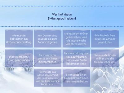 Ein stressiger Tag - pitanja i odgovori za Leseverstehen