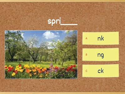 Phonics : Consonant Patterns ng ,nk .