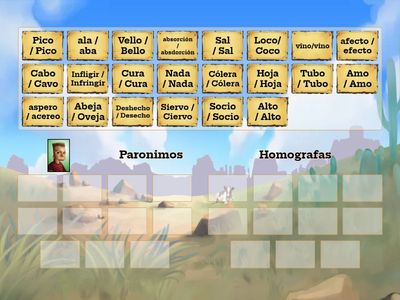 Palabras Paronimas clasificacion