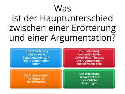 Erörterung/Argumentation IGCSE