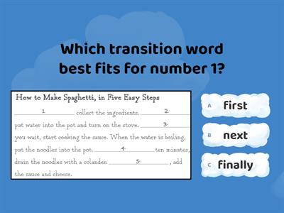 Adding Transition Words