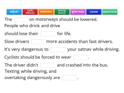 Transport vocab