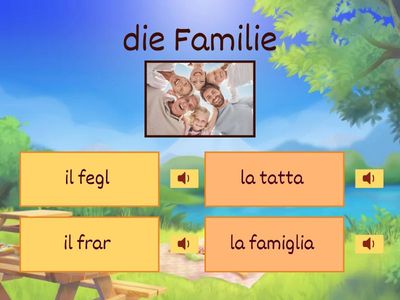 Quiz Familie auf Rätoromanisch