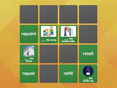 Prefix re- Matching Pairs