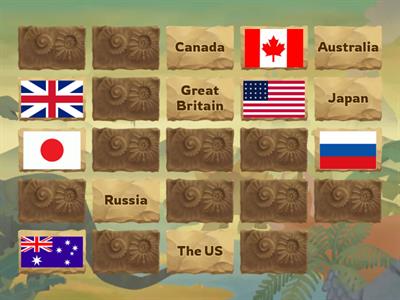 Memory game countries