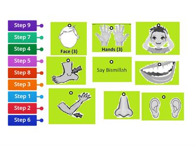 Steps of Wudu