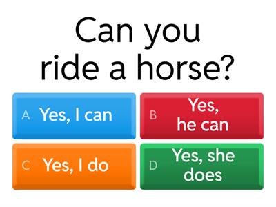 Can/do/does questions