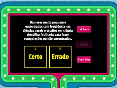 Atividade de Notação Científica 9º Ano B - 4ª Atividade