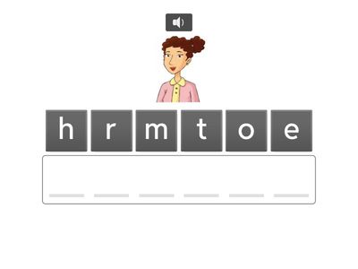 English - Family vocabulary - anagram