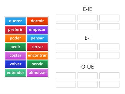 Stem changing verbs (Avancemos 1 U4)