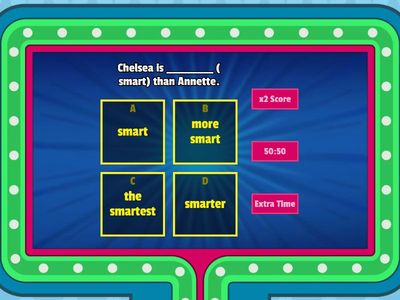 T6B 2.28 comparative adjectives Gameshow Quiz