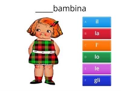 Gli articoli determinativi (misti)