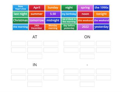 PREPOSITIONS OF TIME - Am. English