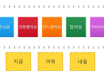 동사 시제: 과거 현재 미래 