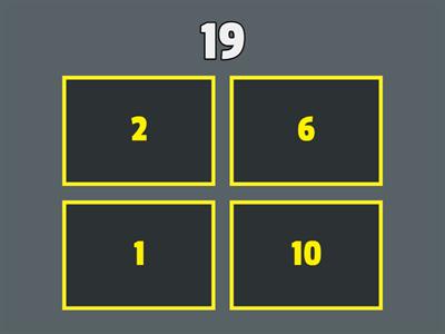 Number bonds to 20 - Quiz