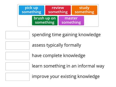 Verb phrases to talk about learning languages