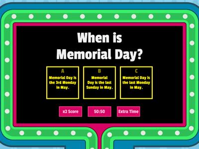 ESL: Memorial Day