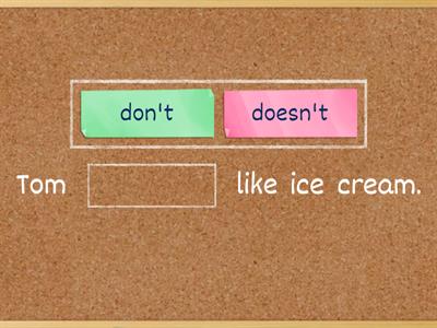 present simple - negative form