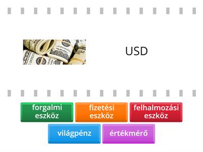 Technológiai alapismeretek - pénzfunkciók párosító