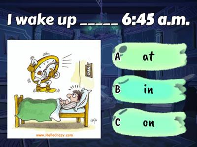 Prepositions of time