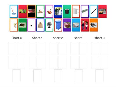 Short vowel picture sort